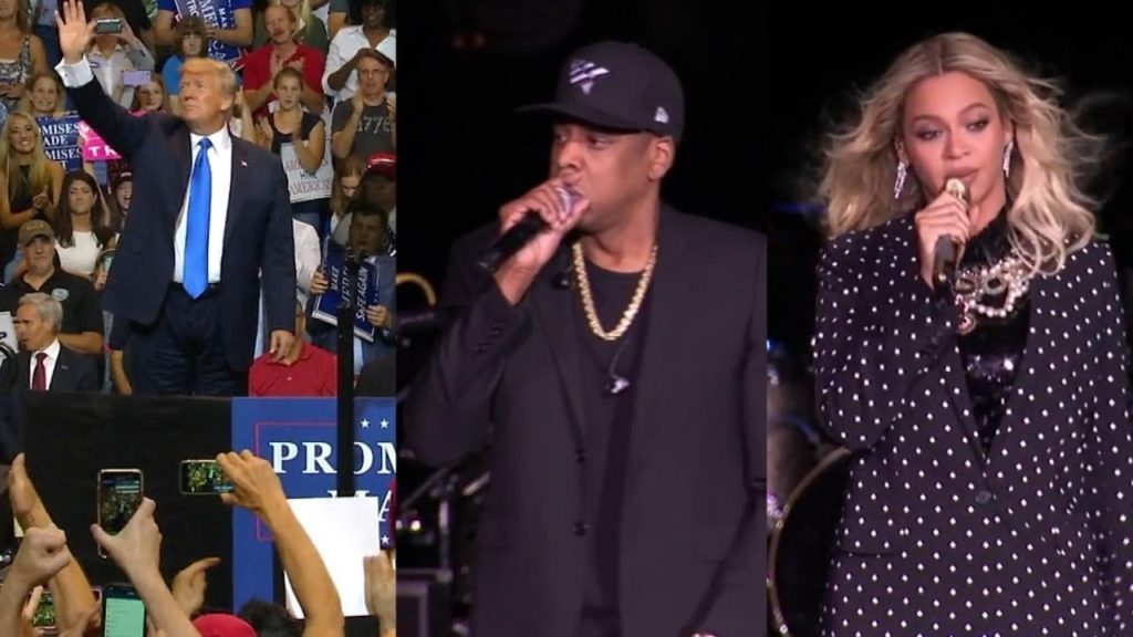 President Trump claims He draws a larger crowd than Beyonce and Jay-Z President Trump claims He draws a larger crowd than Beyonce and Jay-Z