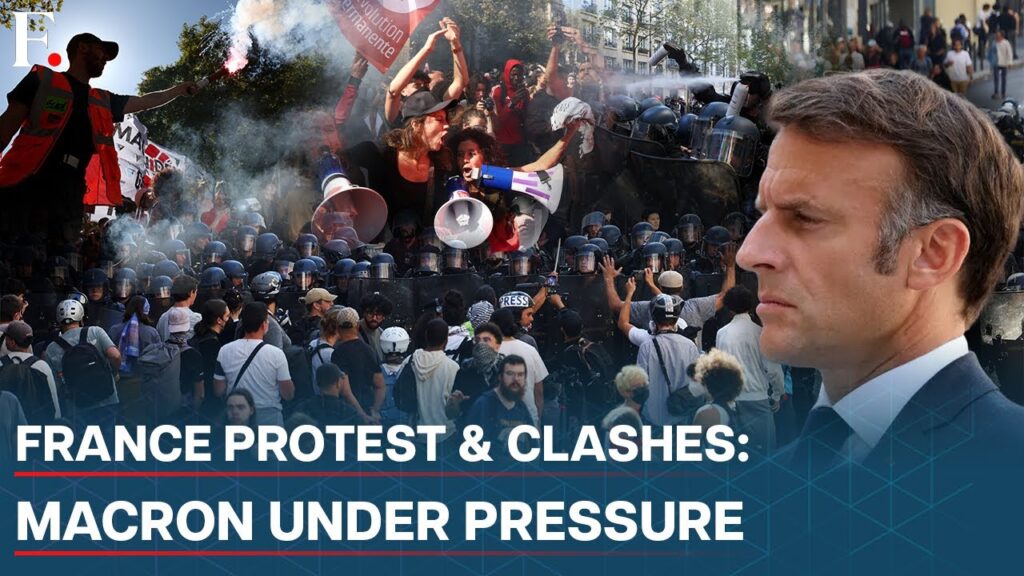 Paris: Protest & Clashes Over Macron’s Austerity Measures; Unions In France On Strike Paris: Protest & Clashes Over Macron’s Austerity Measures; Unions In France On Strike