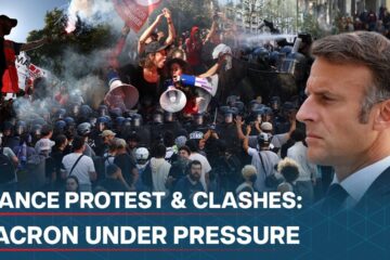 Paris: Protest & Clashes Over Macron’s Austerity Measures; Unions In France On Strike