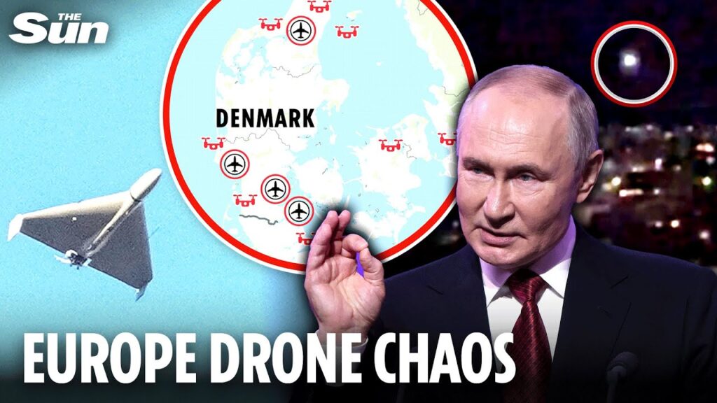 Mystery drones MENACE four Denmark airports as Putin hunts for Europe’s weak spots