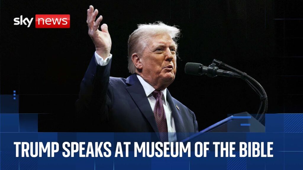 Donald Trump speaks at the Museum of the Bible in Washington