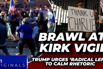 WATCH: Trump urges ‘radical Left’ to calm rhetoric as brawl sparks at Charlie Kirk vigil