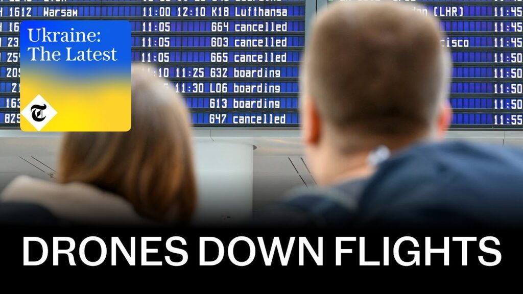 ‘Chaos’ as drones down flights in Germany & Ukraine hits refinery 1400km inside Russia